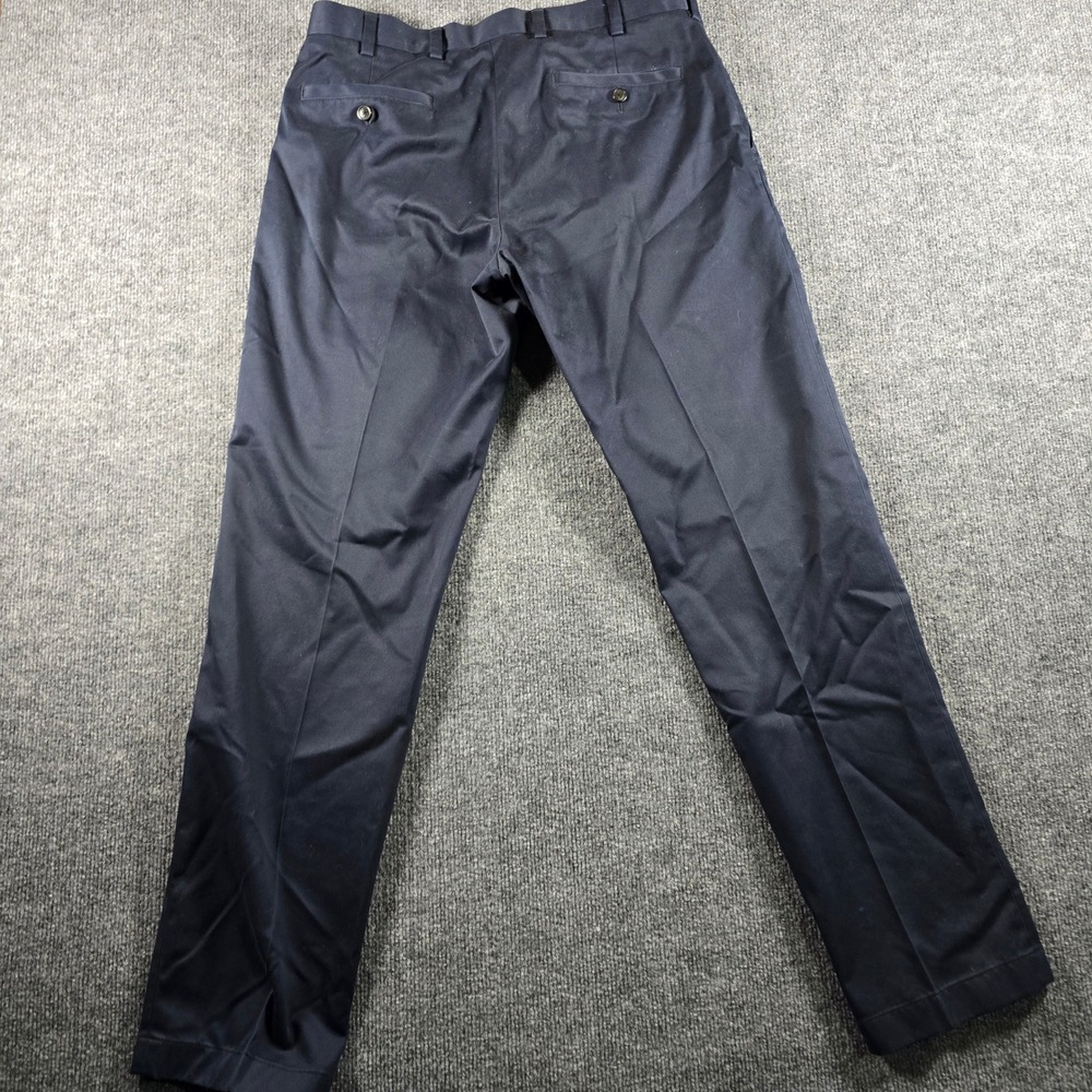 Brooks Brothers Milano Advantage Chino Pants Mens 34x32 Navy Blue Slim Cotton - Picture 3 of 7